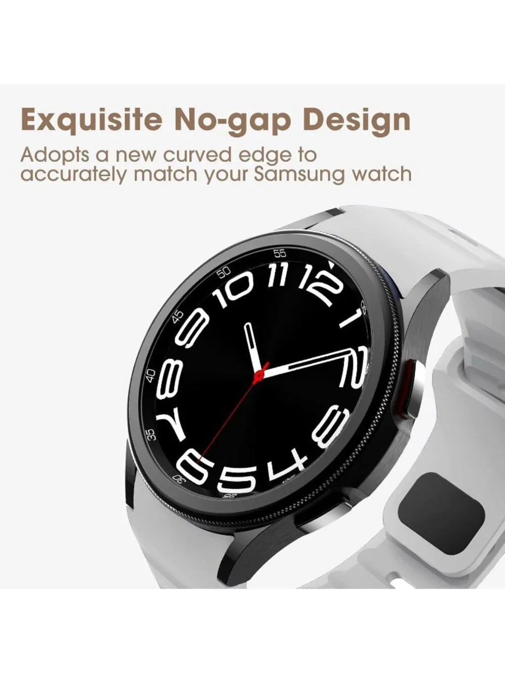 Men's Grey Analog Sport Strap Silicone Replacement Samsung Galaxy Classic Watch